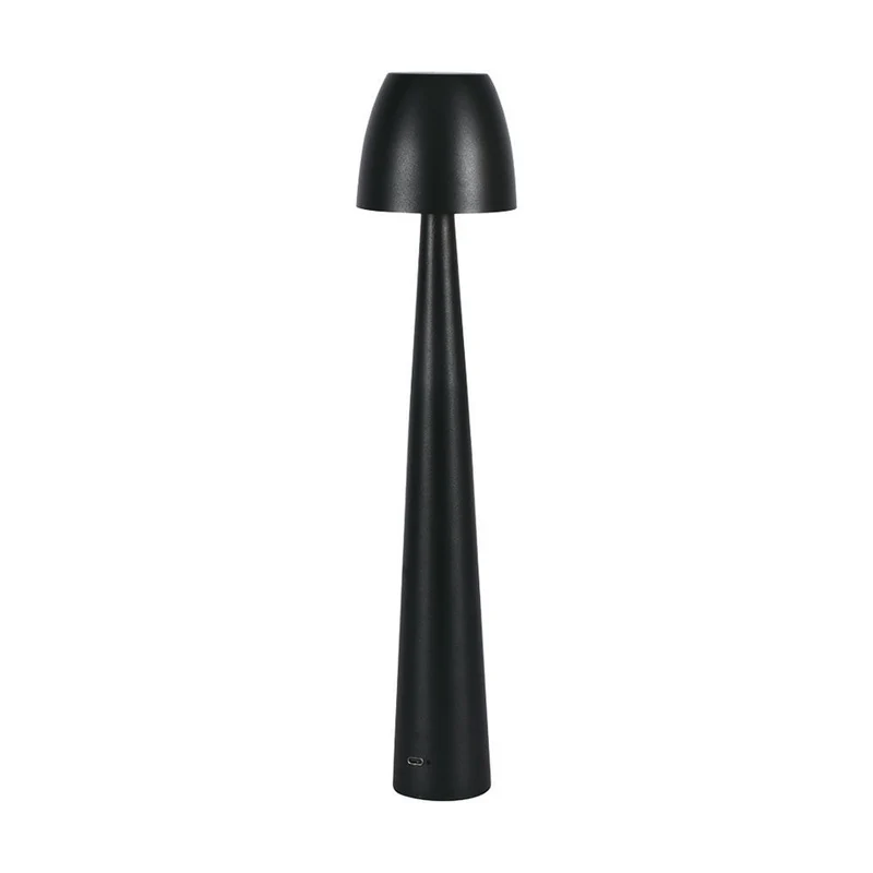 Lampada LED Tavolo 3W CCT Touch Ricaricabile USB-C Nera V-TAC