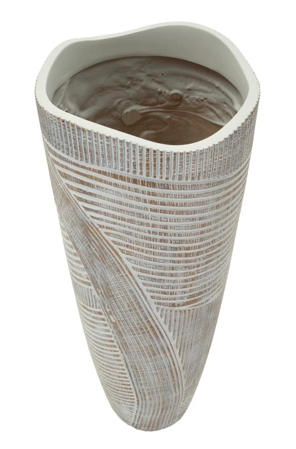 Vaso Resina Woody Cm Ø 19X55 Design Elegante e Versatile