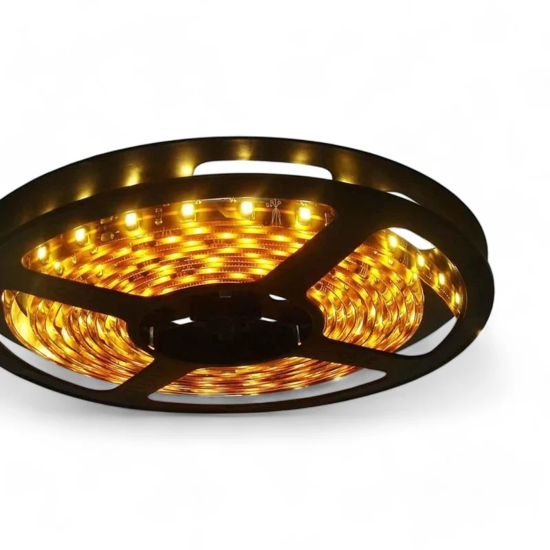 strisce led luce calda 5050 12v ip20 rotolo 5 metri 60 led illuminazione interna alta efficienza
