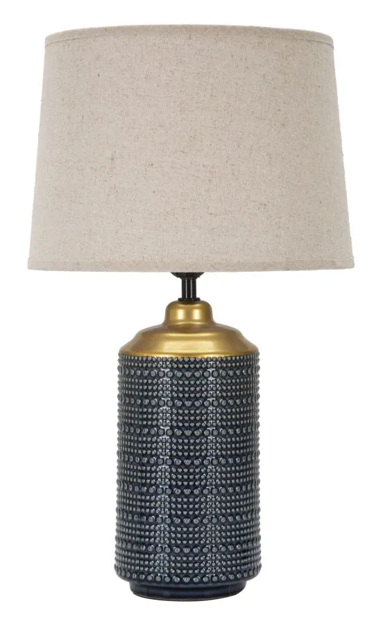 Lampada da Tavolo Elegante Point Dark in Ceramica Ø 28x47 cm