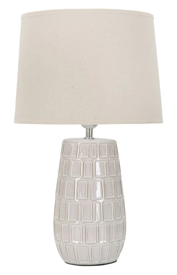 Lampada da Tavolo in Ceramica Design Geometrico Ø 28x44,5 cm