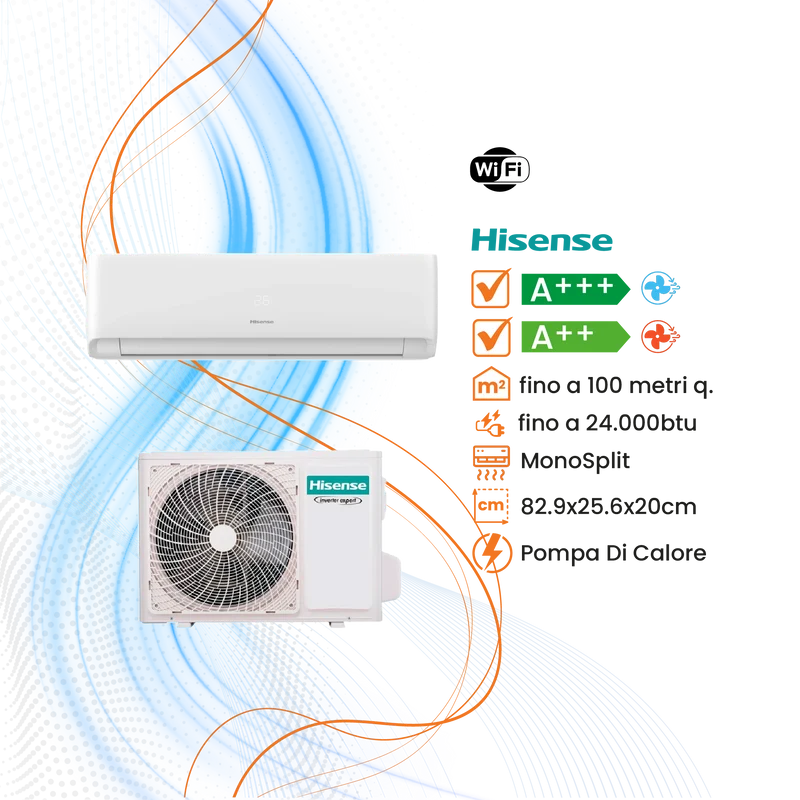 Climatizzatore Hisense Ecosense Inverter R-32 WiFi