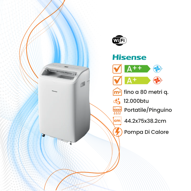 Climatizzatore Hisense Portatile Trattamento Aria/Acqua R-290