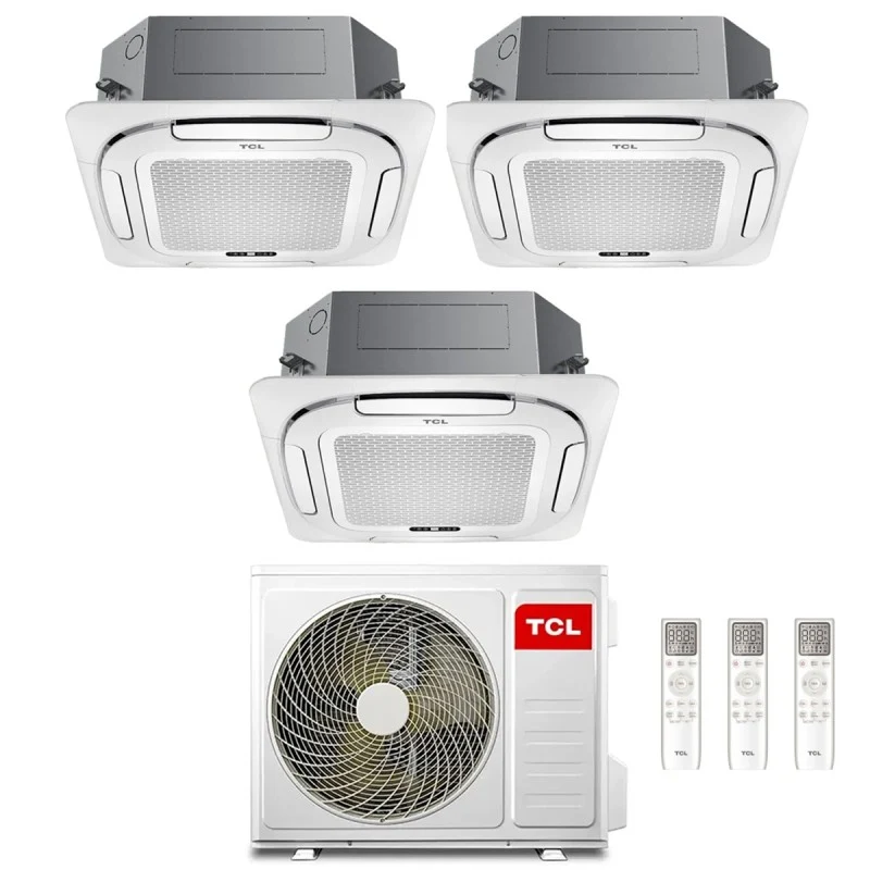 Condizionatore a Cassetta 4 Vie TCL Compact Trial Split 12+12+12 con MT2730 R-32 Wi-Fi Optional