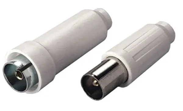 Spina+presa coax 75 ohm (bl.2pz)