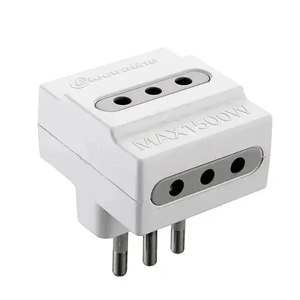 Adattatore triplo 10a bianco