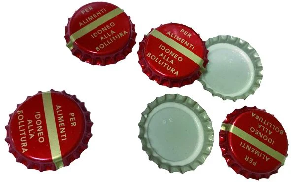 TAPPI CORONA ROSSI GUARNIZIONE P/BOTTIGLIA 100 PZ DIA. 26 MM