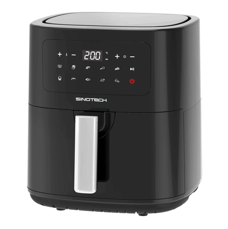 Friggitrice ad Aria 6L (1,5Kg), Air Fryer, Digitale, Comandi Touch, 10 Programmi