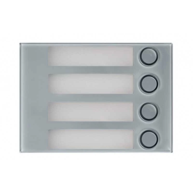 URMET 1168/14G - Frontalino Alpha 4 Pulsanti - Grigio
