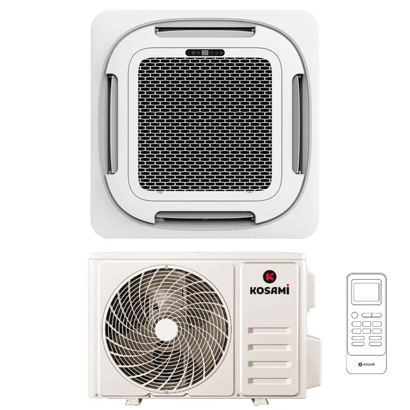 Condizionatore a Cassetta Kosami 24000 Btu R-32 Wi-Fi Integrato con Griglia e Telecomando