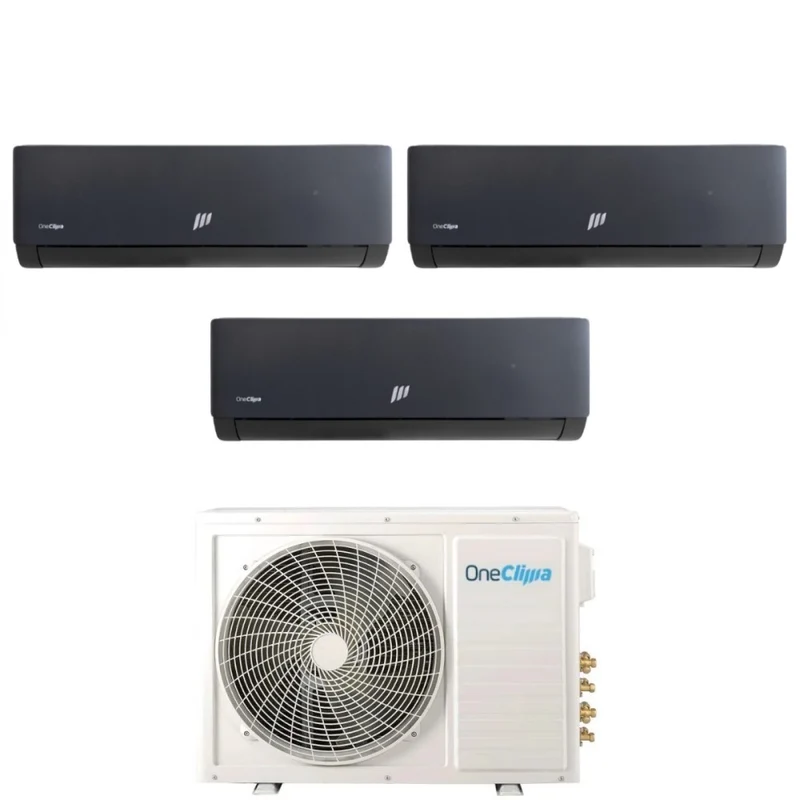 Condizionatore Trial Split OneClima Prime Black 9+9+12 con MLT27x3/Y24 R-32 Wi-Fi Integrato