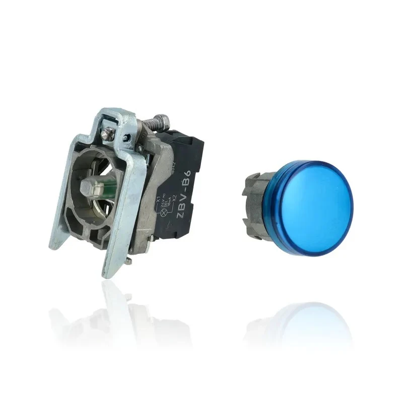 SCHNEIDER XB4BVB6 - Lampada spia Ø22 - IP65 - blu - LED integrato - 24V
