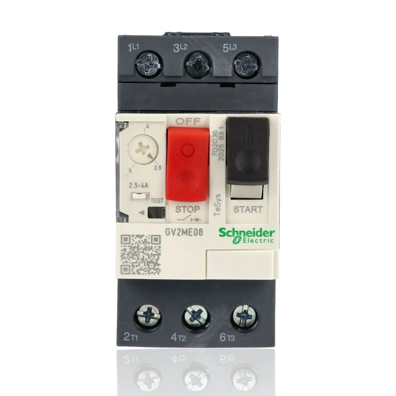 SCHNEIDER GV2ME08 - Salvamotore TeSys GV2 2,5-4A 1,1kW 100kA Pulsanti