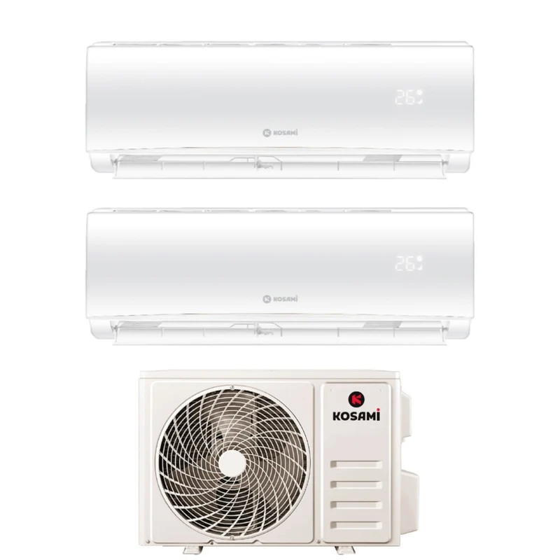 Condizionatore Dual Split Kosami Paros White 9+12 con 14-2 R-32 Wi-Fi Integrato
