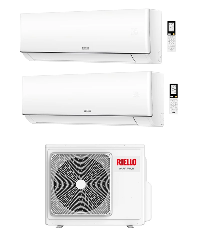 Condizionatore Dual Split Riello Aaria Start N 12+12 con AARIA MULTI 250 PI R-32 Wi-Fi Optional