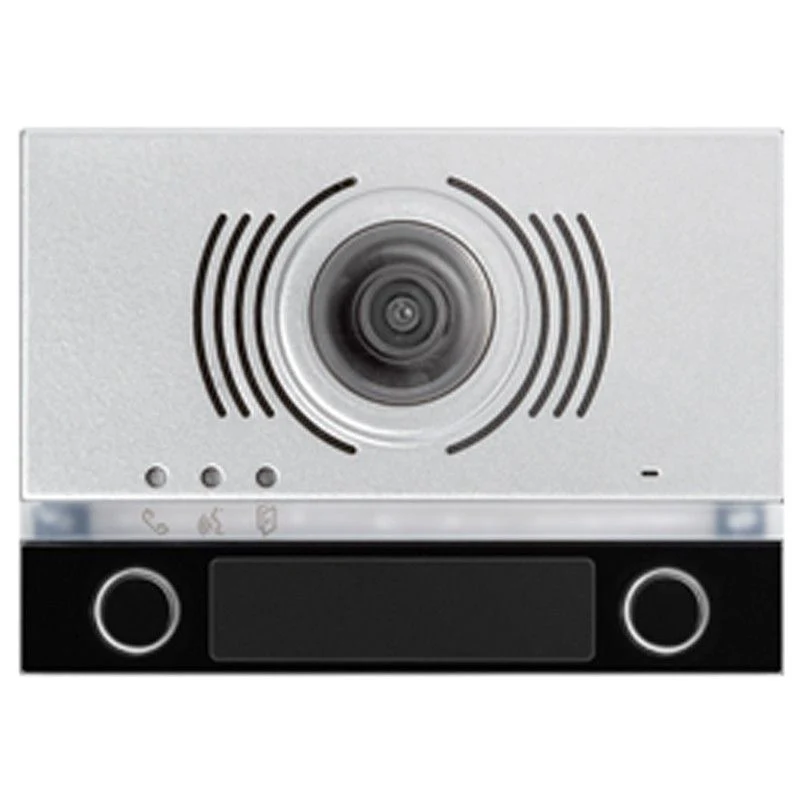 URMET 1168/142 - Frontalino Alpha per modulo audio/video con 2 tasti Nero
