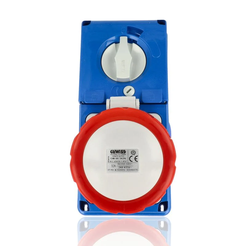 GEWISS GW66342N - Presa Interbloccata Verticale 3P+N+T 32A 400V IP67 Fusibili