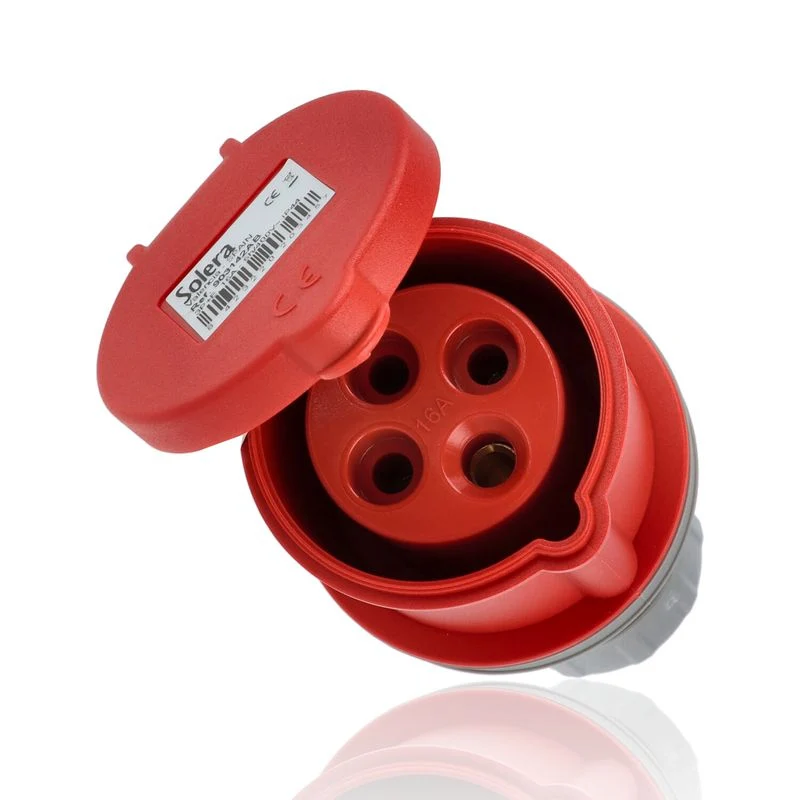 Presa industriale con coperchio, IP44, 3P+T, 16 A, 400V