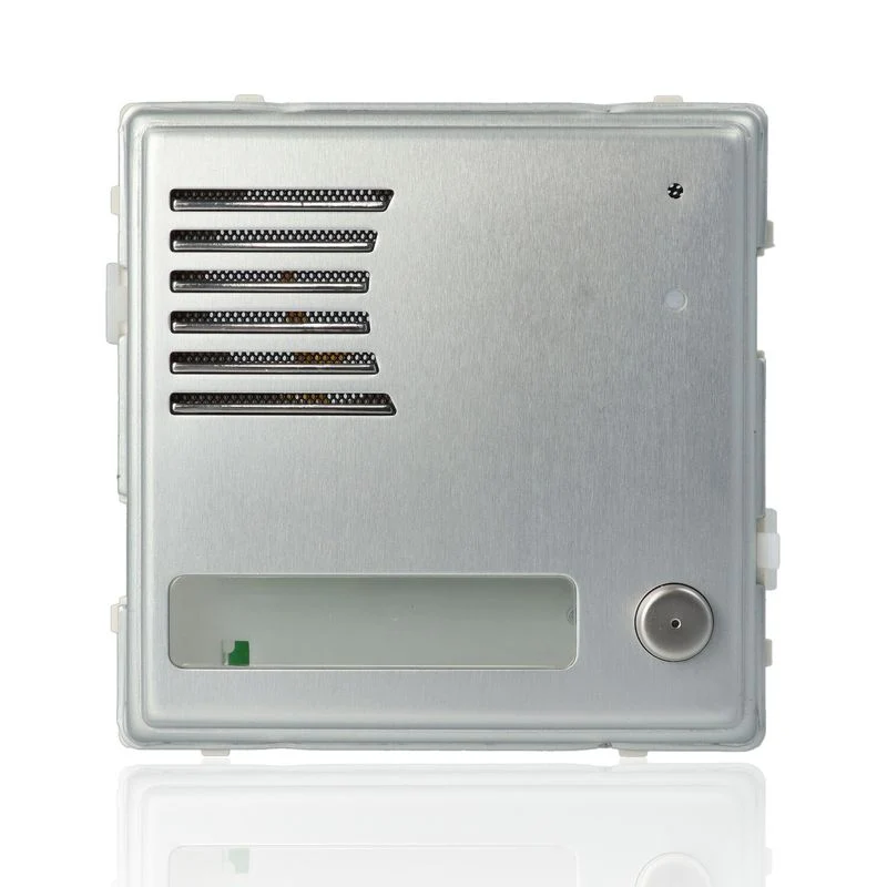 URMET 1148/21 - Sinthesi S2, modulo in alluminio per posto esterno, con 1 pulsante, acciaio lucido