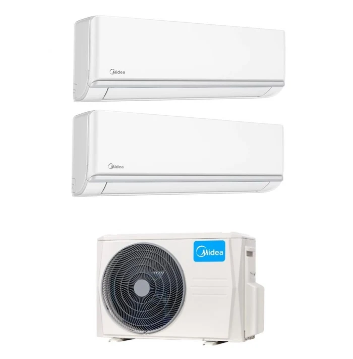 Condizionatore Dual Split Midea Elegance 18+18 con M4OE-28HFN8-Q R-32 Wi-Fi Optional