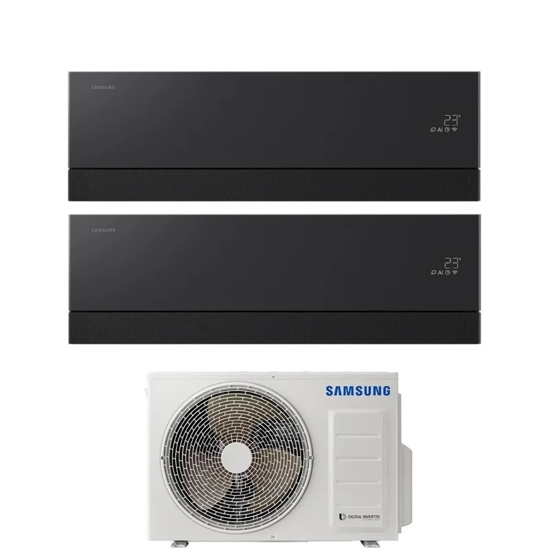 Condizionatore Dual Split Samsung WindFree Première Black 9+9 con AJ040TXJ2KG R-32 Wi-Fi Integrato