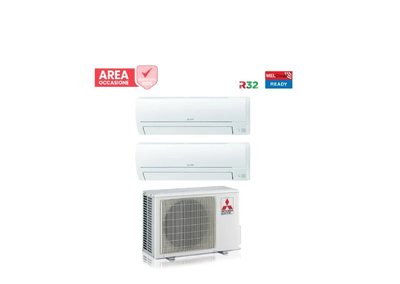 AREA OCCASIONI 3142 Condizionatore Dual Split Mitsubishi Electric Smart MSZ-HR 9+9 con MXZ-2HA40VF R-32 Wi-Fi Optional