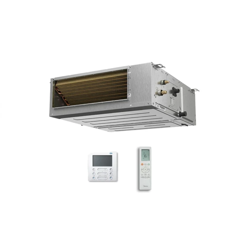 Unità Interna Canalizzabile Midea 12000 Btu MTJ-12HWFNX(GA) R-32 Wi-Fi Optional con Telecomando e Comando a Filo