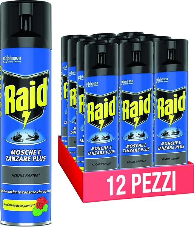 INSETTICIDA RAID SPRAY MOSCHE E ZANZARE 400 ML