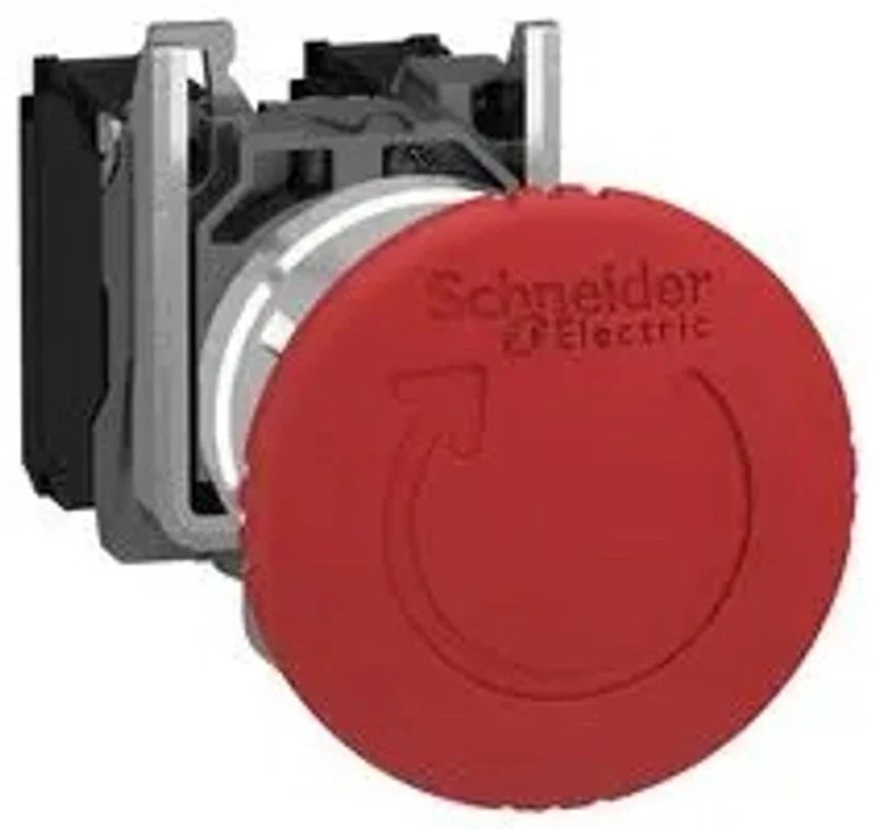 SCHNEIDER XB4BS8444 - Pulsante Emergenza Harmony XB4 Fungo 40mm Rotazione 2NC