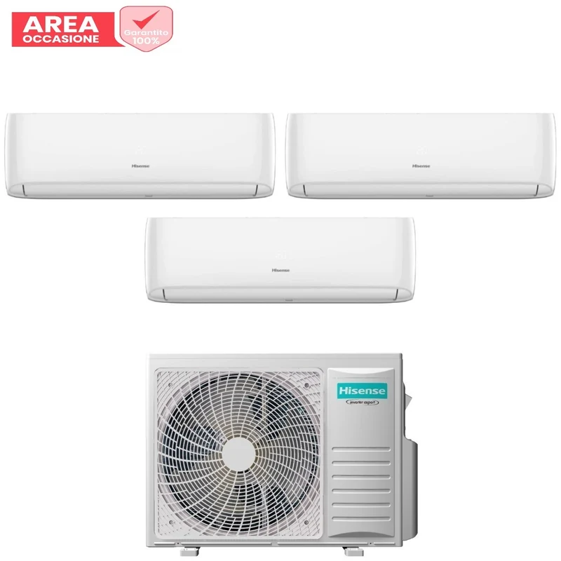 AREA OCCASIONE 5117 Condizionatore Trial Split Hisense Hi-Comfort 9+9+12 con 3AMW72U4RJC R-32 Wi-Fi Integrato