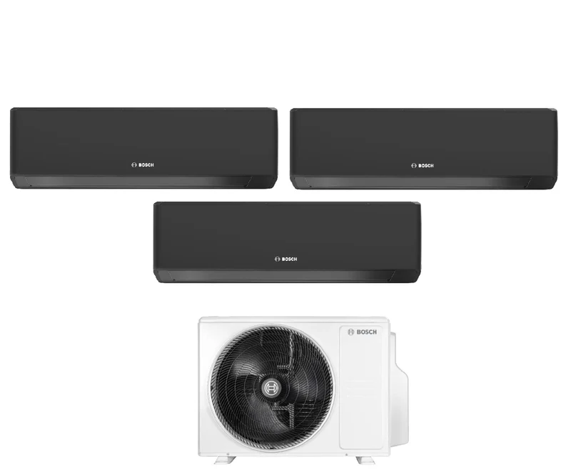 Condizionatore Trial Split Bosch CLIMATE 7000i Black 9+9+12 con 5000M 79/3 E R-32 Wi-Fi Integrato