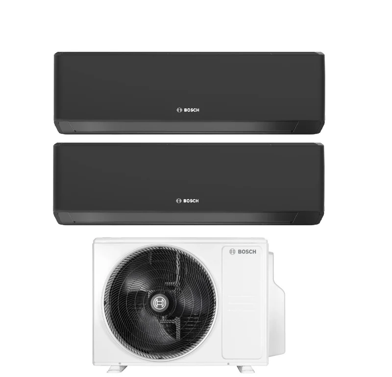 Condizionatore Dual Split Bosch Climate 7000i Black 7+7 con 5000M 41/2 E R-32 Wi-Fi Integrato