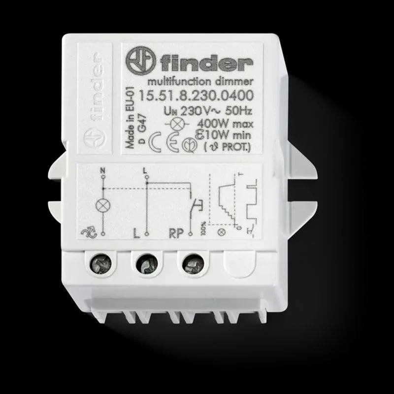 FINDER 155182300400 - Dimmer Modulare Finder 15.51 400W Varialuce LED Halogen