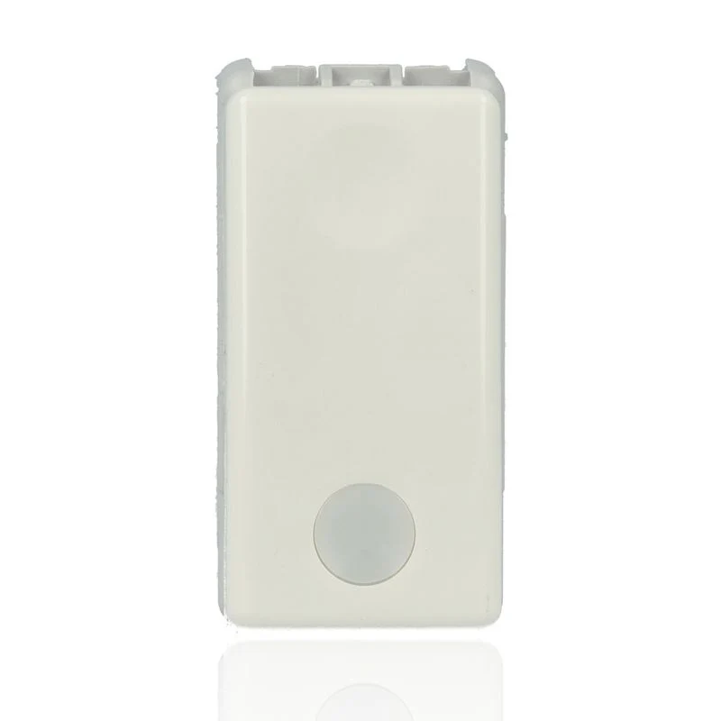 GEWISS GW20515 - Pulsante UnIPolare 250V Ac - Na 10A - Luminoso 230V Ac - Con Lente Neutra Sostituibile - 1 Modulo - System White