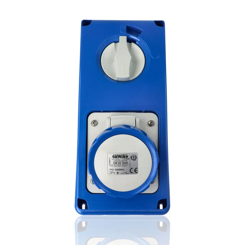GEWISS GW66304N - Presa fissa interbloccata verticale, IP67 S.F.2P+T 16A 230V 6H SBF
