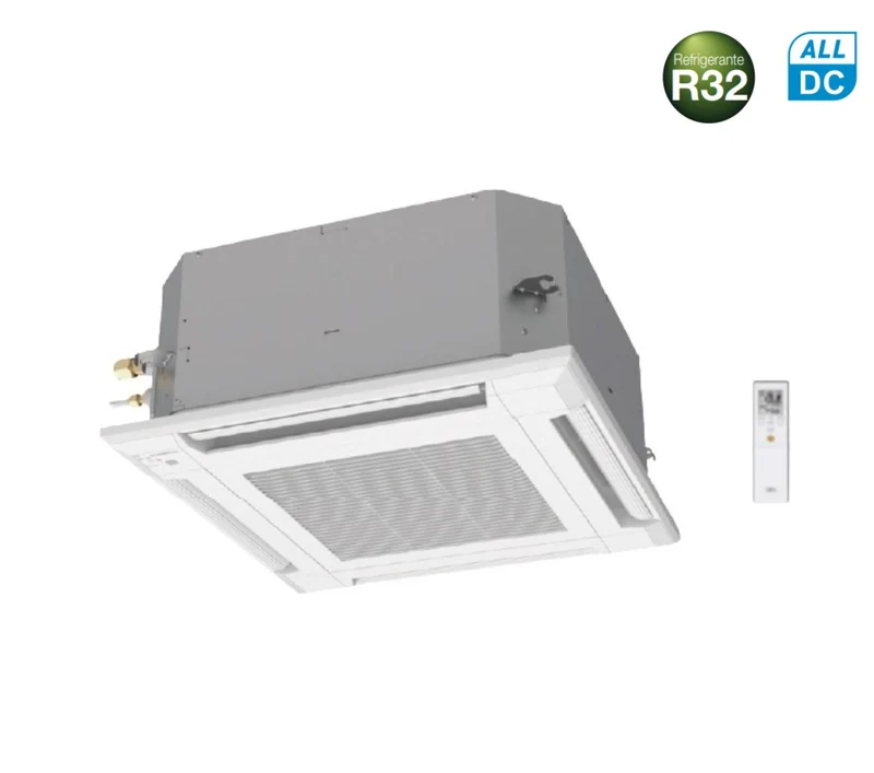 Unità Interna a Cassetta a 4 Vie Fujitsu KV 14000 Btu AUXG14KVLA R-32 con Telecomando e Griglia