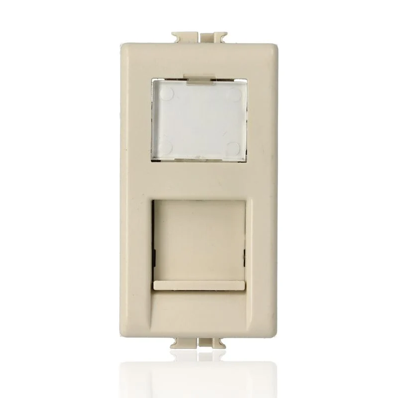 BTICINO A5979C5E - Connettore Rj45 Categoria 5 E, Completi Di Targhetta Identificativa E Portello Antipolvere - Avorio - Matix
