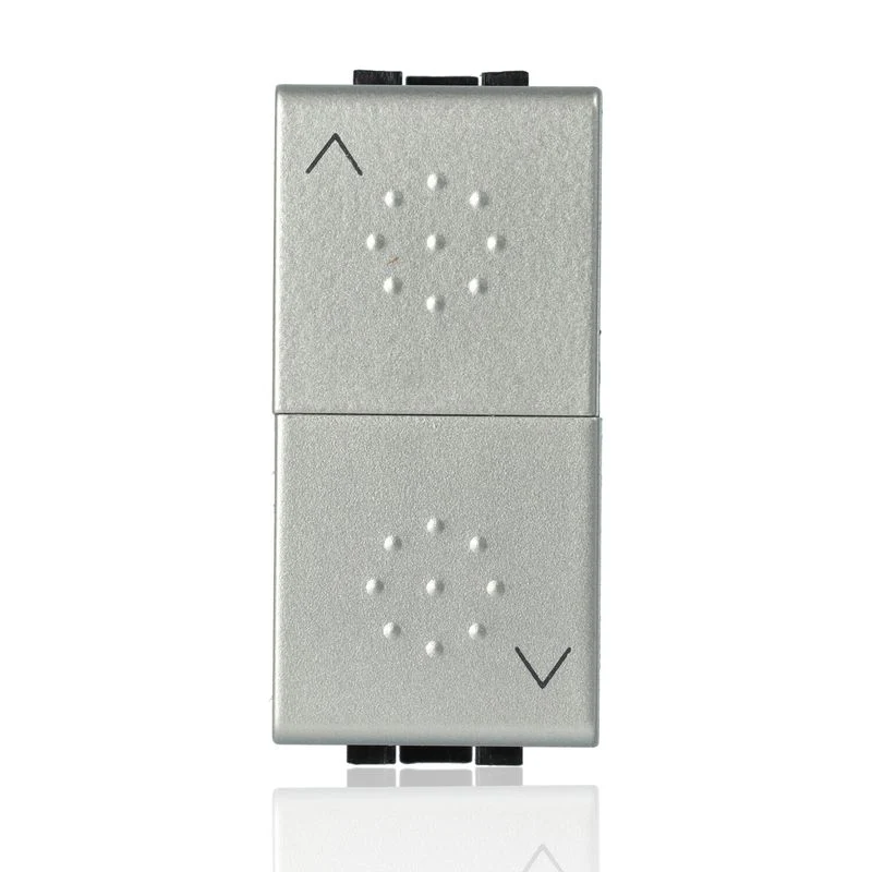 BTICINO NT4037 - Pulsante Doppio (1P/No)+(1P/No) Interbloccato 10A 250 Vac - Tech - LivingLight
