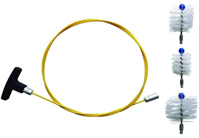 Kit spazzacamino per tubi stufa con asta flexi 200cm