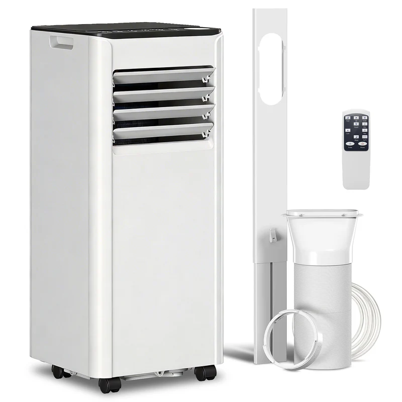 Condizionatore Portatile 7000 BTU Raffreddamento Deumidificatore Ventilatore Modalità Notturna