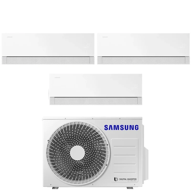 Condizionatore Trial Split Samsung WindFree Première White 7+9+9 con AJ052TXJ3KG R-32 Wi-Fi Integrato