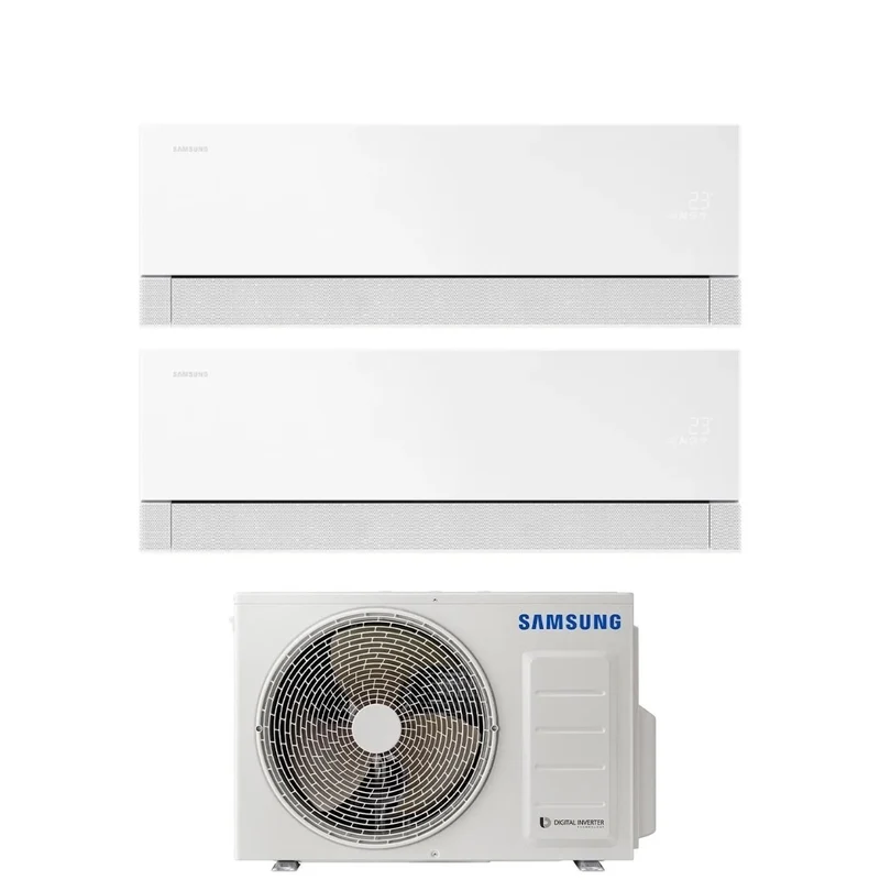 Condizionatore Dual Split Samsung WindFree Première White 12+18 con AJ050TXJ2KG R-32 Wi-Fi Integrato