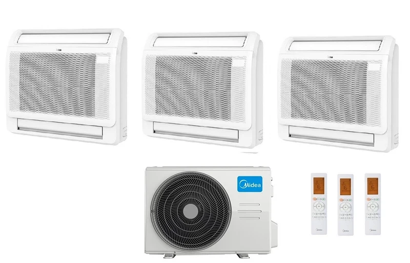 Condizionatore Trial Split Console Midea 9+9+9 btu con M3OG-21HFN8-Q R-32 Wi-Fi Optional