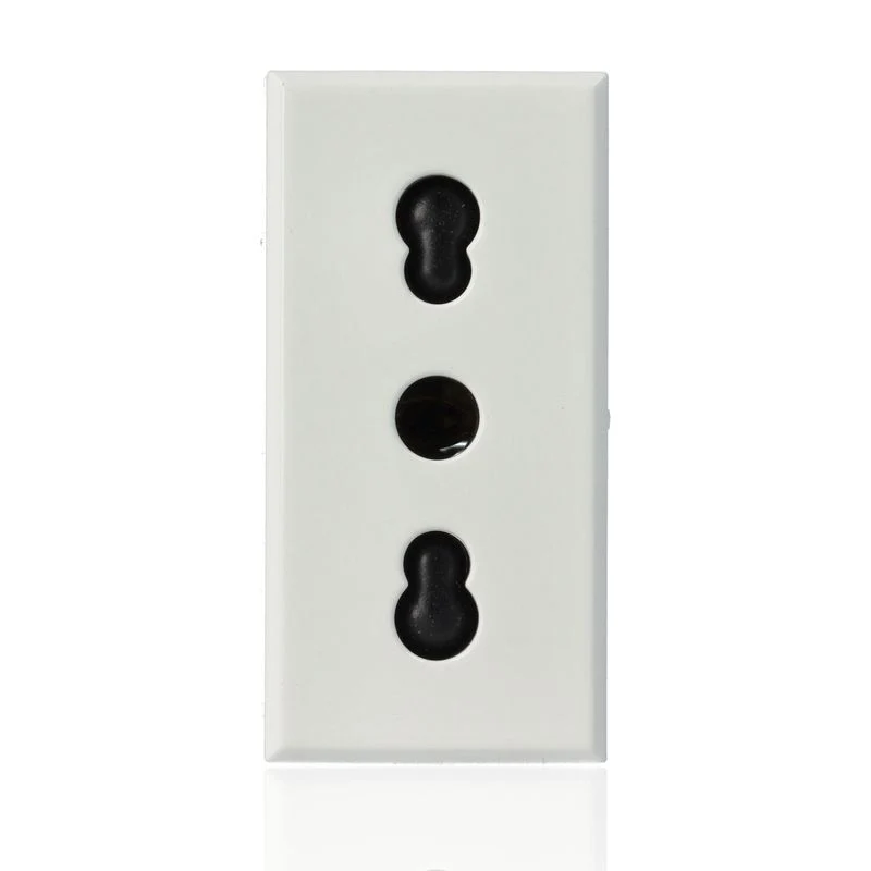 BTICINO HD4180 - Presa 2P+T 10/16A 250 Vac - Bipasso Interasse 19Mm E 26Mm - Alveoli Schermati - Bianco - Axolute