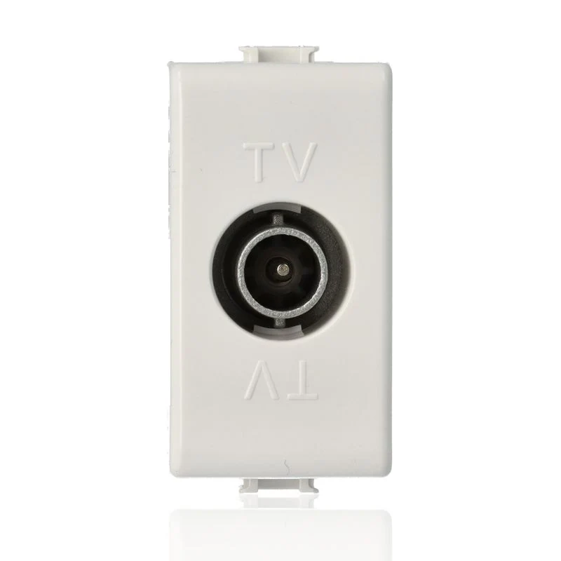 BTICINO AM5202P10 - Presa TV Coassiale Passante Terminale - Bianco - Matix