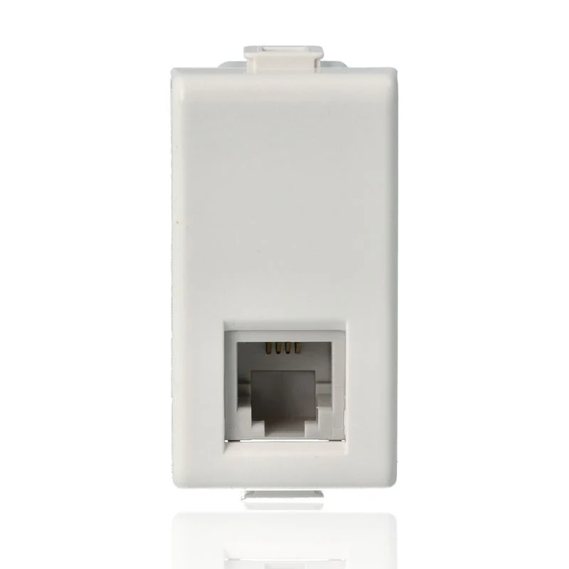 BTICINO AM5958/11N - Connettore Telefonico Rj11 - Connessione Tipo K10 - Bianco - Matix
