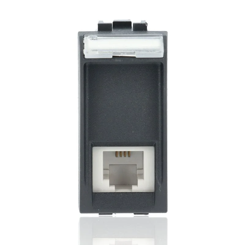 BTICINO L4258/11N - Connettore Rj12 K10 - Antracite - LivingLight