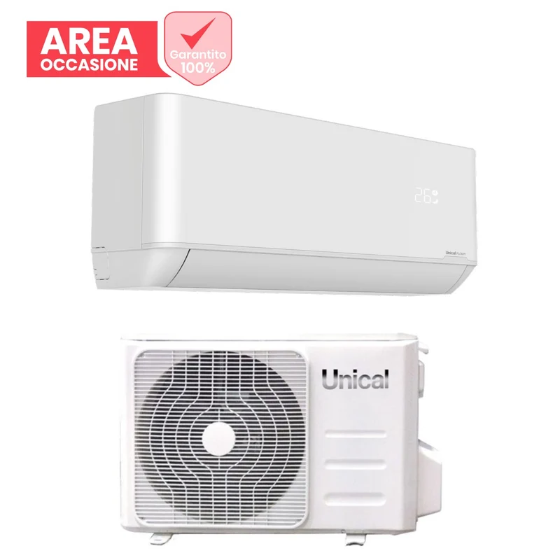 AREA OCCASIONI 2470 Climatizzatore Condizionatore Unical Inverter serie FLOWY 12000 Btu FLWY 12H R-32 Wi-Fi Optional Classe A++/A+