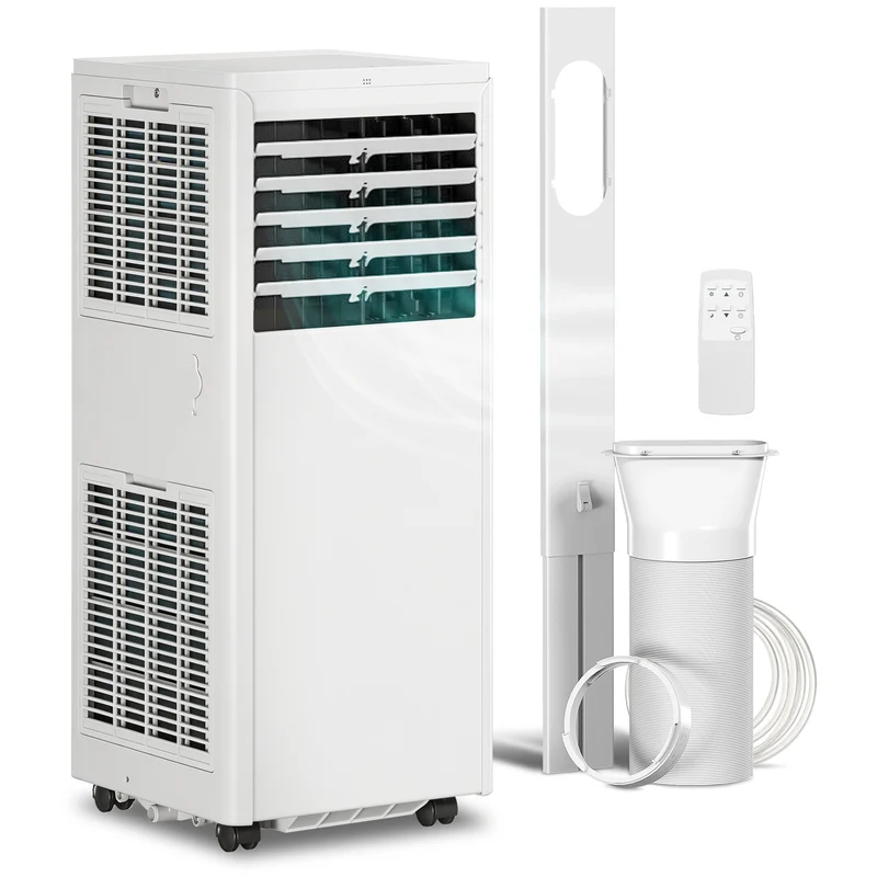 Condizionatore portatile da 5000 BTU 4-in-1 Raffreddamento Deumidificazione Ventilazione e Modalità Sleep in ABS Bianco