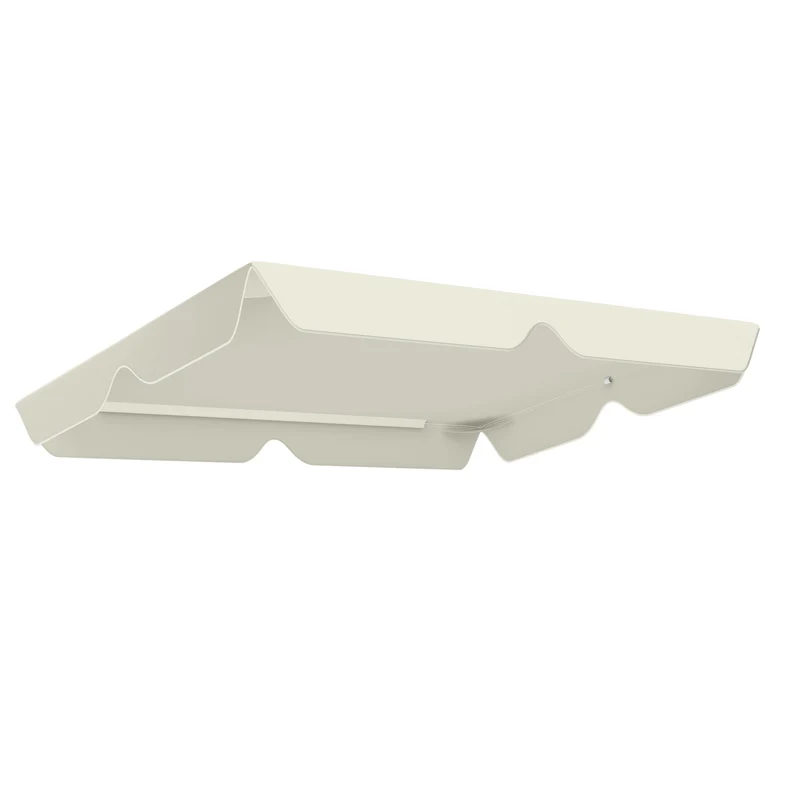 EasyComfort Tetto di Ricambio per Dondolo 3 Posti Impermeabile in Tessuto Oxford Bianco Crema, 210x145 cm